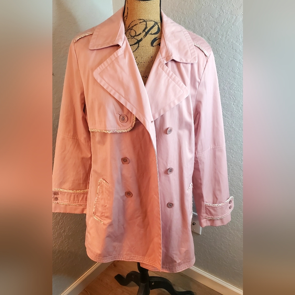 Esprit Women's Pink Double-Breasted Coat